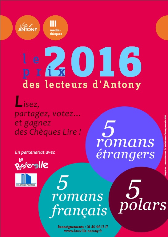 Le prix 2016 des lecteurs d’Antony  -- 15/01/16